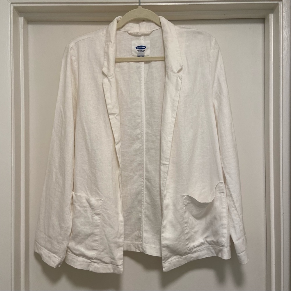 COPY - Old Navy white linen blazer